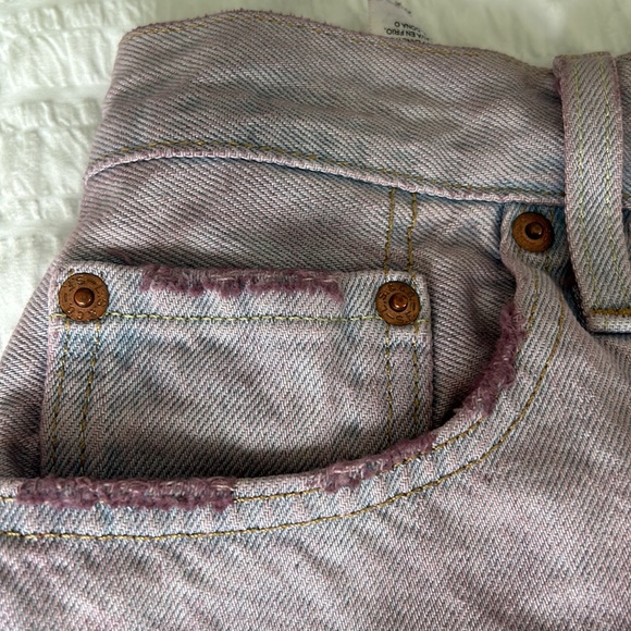 Levi’s 501 Jean Shorts Purple Color Size 26 - Picture 12 of 13